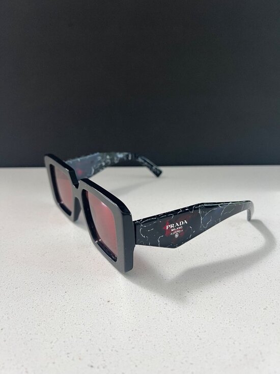 PRADA PR 23YS MARBLED BLACK SQUARE Sunglasses main image 5